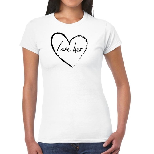 Womens Graphic T-shirt Say it Soul Love Her