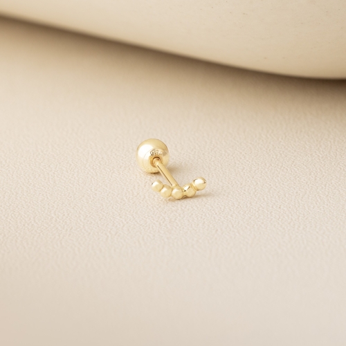14K (58.5%) SOLID GOLD RAINBOW PIERCING
