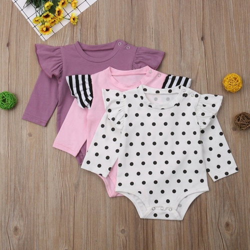 2018 Babies Cotton Clothes Newborn Baby Girl Polka