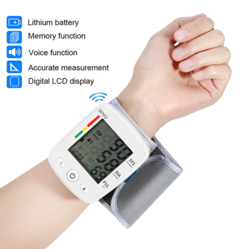 USB Rechargeable Voice Wrist Blood Pressure Monitor