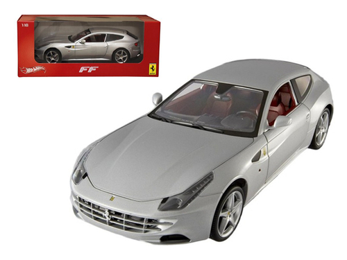 Ferrari FF Silver 1/18 Diecast Car Model by Hotwheels