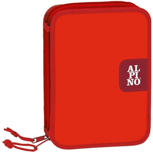 Double Pencil Case Alpino 33 Pieces Red 15 x 21 x 4 cm