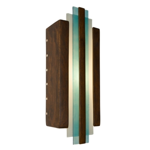 A19 RE113-BT-TQ reFusion Empire Wall Sconce Butternut and Turquoise