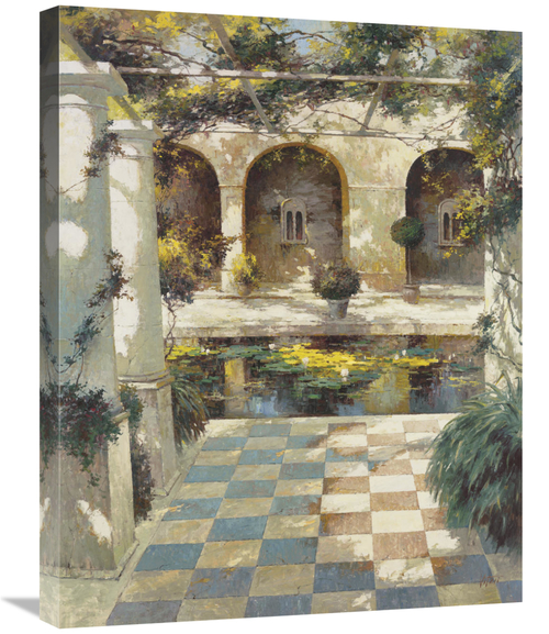 Global Gallery GCS-121771-2228-142 22 x 28 in. Courtyard VIlla I Art P