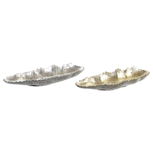 Centerpiece DKD Home Decor 60,5 x 19,5 x 8 cm Silver Golden Modern (2