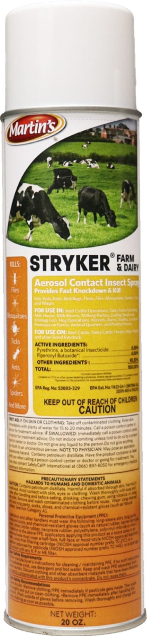 Control Solutions 072693031647 20 oz Stryker Farm & Dairy Aerosol