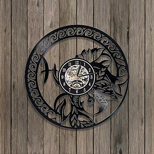 FISH BEAUTIFUL ARTWORK HANDMADE VINYL RECORD WALL CLOCK FUNNY GIFT