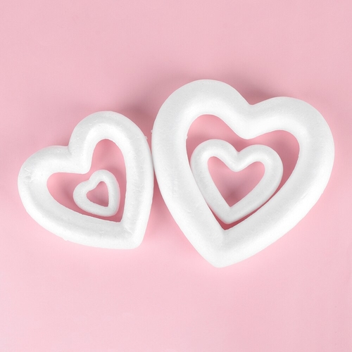 1PC Foam Ball White Hollow Heart Ornament Crafts
