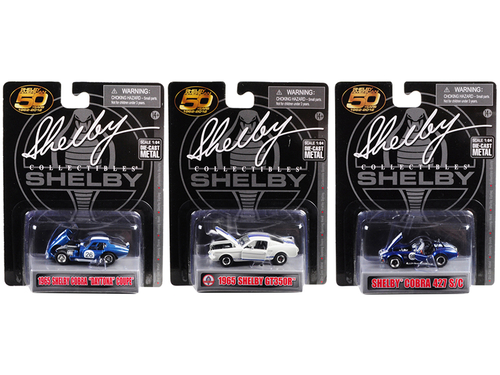 Carroll Shelby 50th Anniversary 3 piece Set 1/64 Diecast Model Cars by