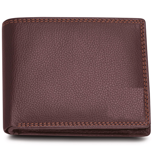 Mens Genuine Leather Zipper Wallet