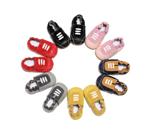 genuine leather lace up baby shoes Infant Toddler