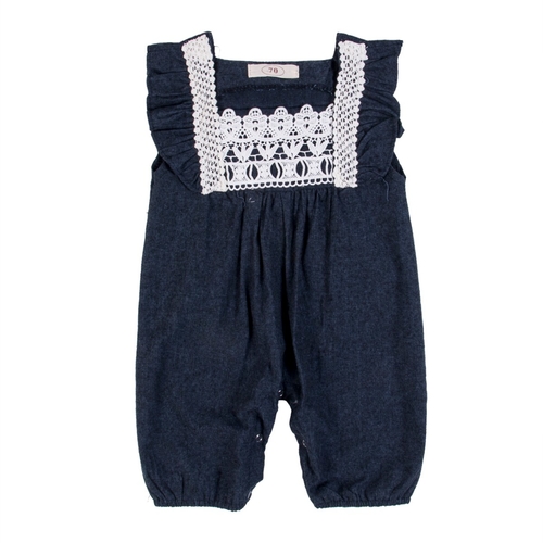 Summer Newborn Baby Girl Sleeveless Square Collar