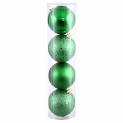 Vickerman N591204A 4.75 in. Green 4 Finish Ball Asst 4-Box