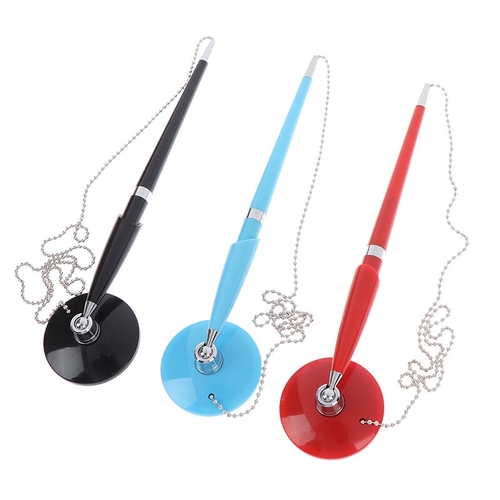 1pc Black Metal Desk Rope Ballpoint Pen Signature