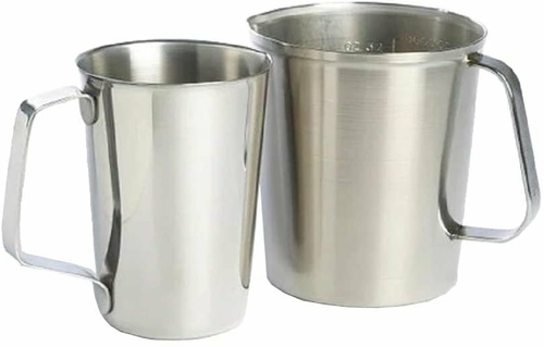 Pack of 12 Stainless Steel Graduated Beakers 16 oz. Measuring Cup with
