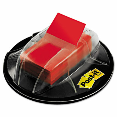 Sticky note Flags 680HVRD Flags in Desk Grip Dispenser  1 x 1 .75  Red