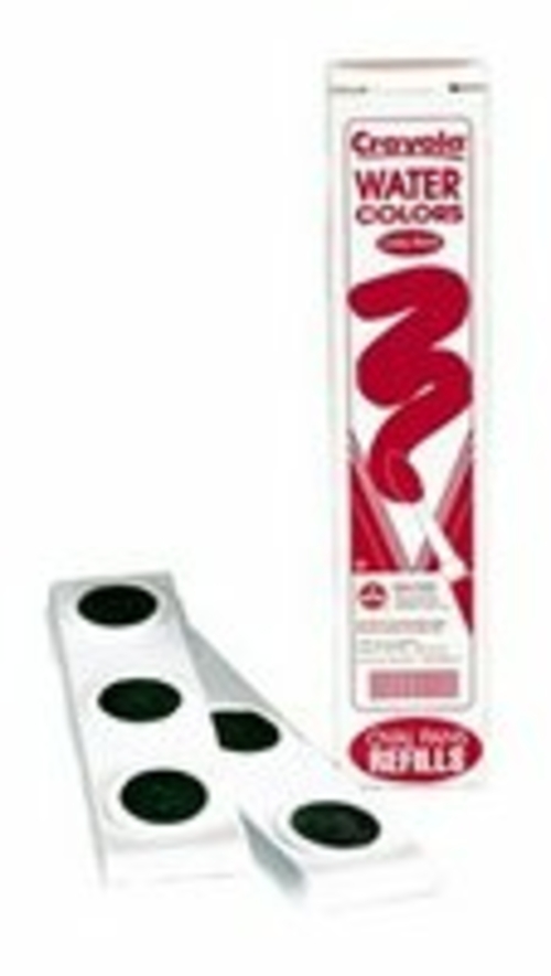 Art Supplies 120551 Semi-Moist Oval Refills - Black Pan 6 Cakes