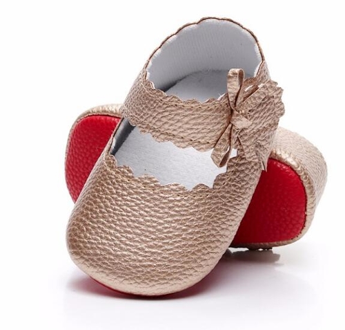 New soft red sole pu leather baby moccasins shoes