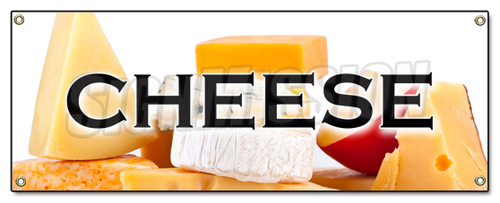 SignMission B-Cheese 18 x 48 in. Cheese Banner Sign