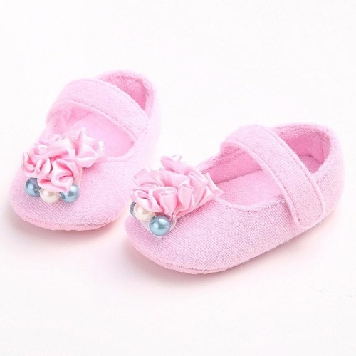 Fashion Infant Baby Flower Pearl Solid Anti-slip