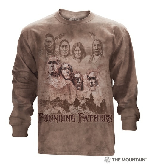 The Mountain 4536012 Brown The Founders Long Sleeve T-Shirt - Large