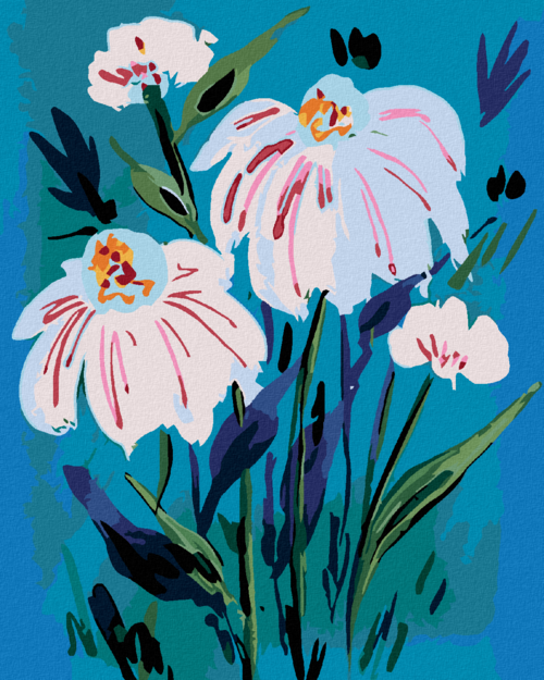 Paint by Numbers - WHITE CONEFLOWERS (ALEXANDRIA GILBERT)