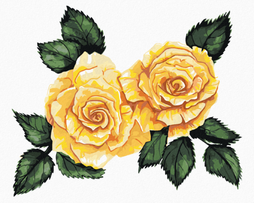 Paint by Numbers - YELLOW ROSES (ALEXANDRIA GILBERT)