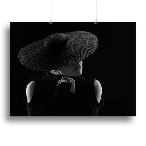A Woman In A Hate Canvas Print or Poster