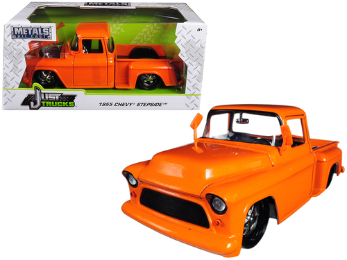1955 Chevrolet Stepside Pickup Truck Orange \Just Trucks\" 1/24