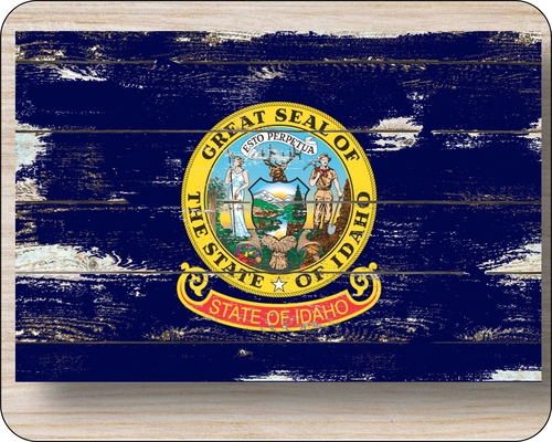 Idaho State Flag Distressed Art Mouse Pad