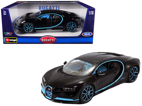 Bugatti Chiron 42 Black Limited Edition 1/18 Diecast Model Car by