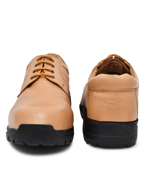 Beige Leather Laceup Derbies(Size8)(Colorbeige)