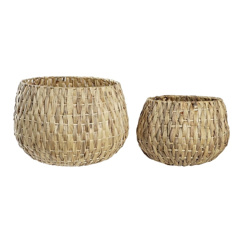 Set of pots DKD Home Decor Natural Fibre (47 x 47 x 33 cm)