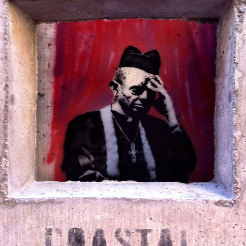 Banksy Concrete Confessional Canvas Print or Poster