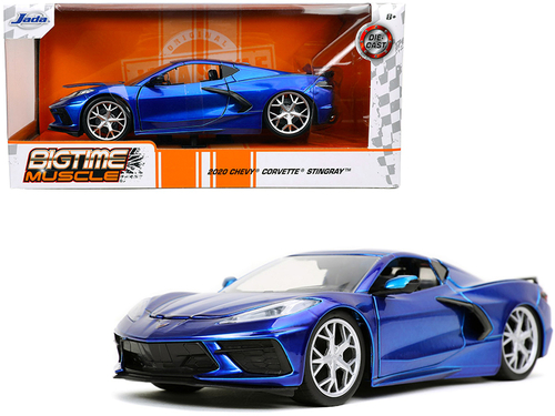 2020 Chevrolet Corvette Stingray C8 Candy Blue \Bigtime Muscle\" 1/24
