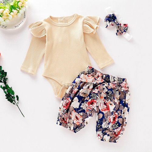 Hot New Toddler Baby Kids Girls Soild Long Sleeve