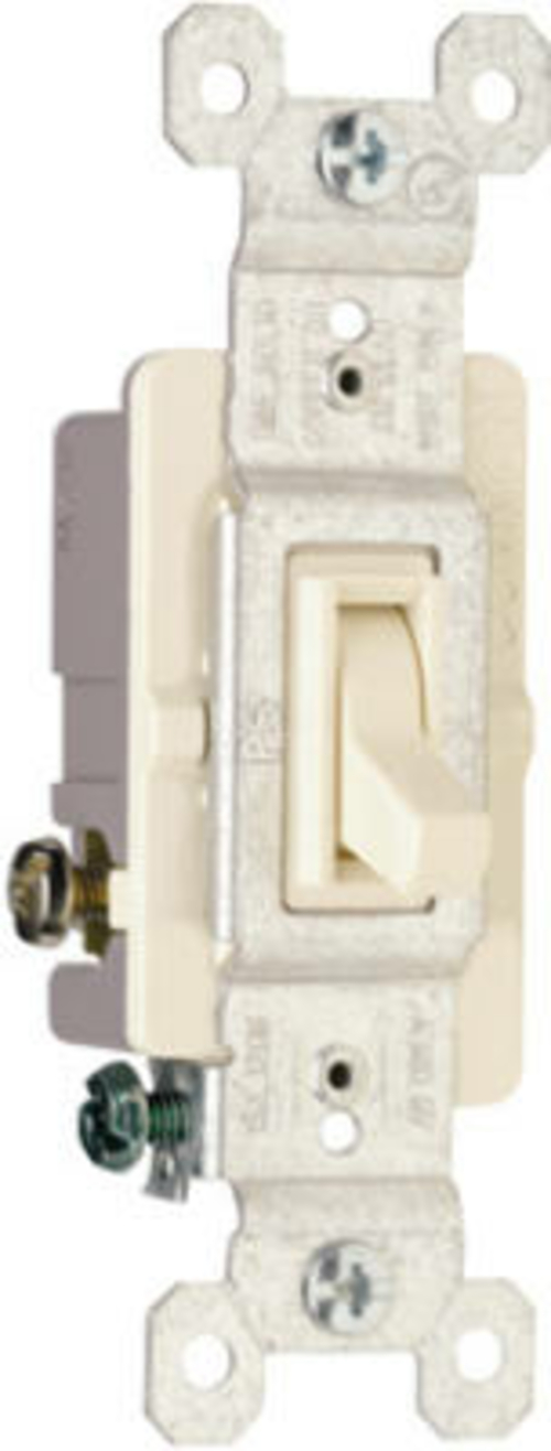 663LAGTU Toggle Switch, 15A, 120V, Light Almond