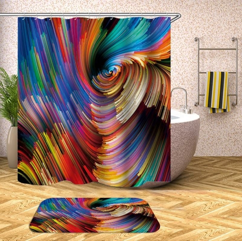 Colorful Twister Shower Curtain