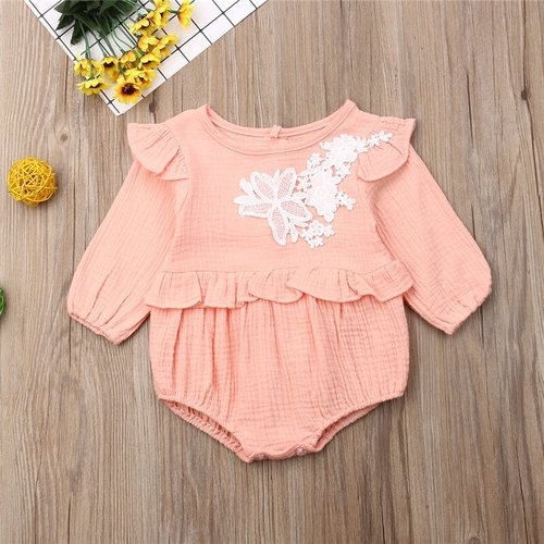 Pudcoco Autumn Newborn Kids Baby Girls Solid