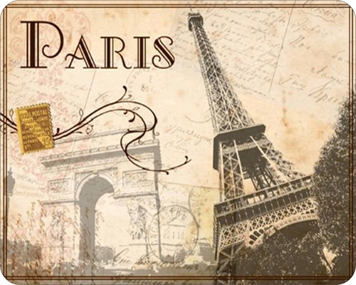 Paris Vintage Postcard Mouse Pad