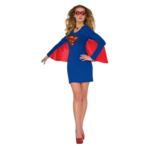 Rubies 279853 Womens Supergirl Cape Dress with Wing, Medium