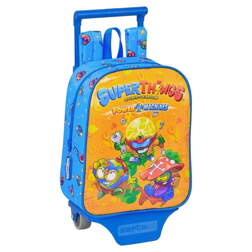 School Rucksack with Wheels SuperThings Serie 7 Blue Multicolour