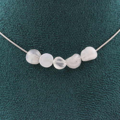 Moonstone from India 5 beads necklace.