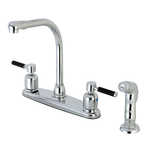 Kingston Brass FB751DKLSP Kaiser Centerset Kitchen Faucet, Polishe