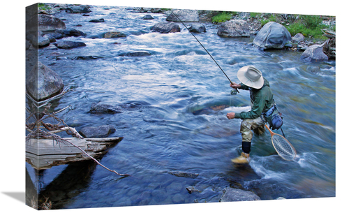 Global Gallery GCS-486409-22-142 22 in. Beaver Creek Wading Art Print 