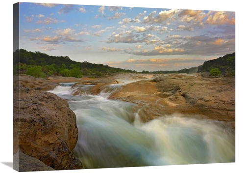 Global Gallery GCS-396174-2432-142 24 x 32 in. River in Pedernales Fal