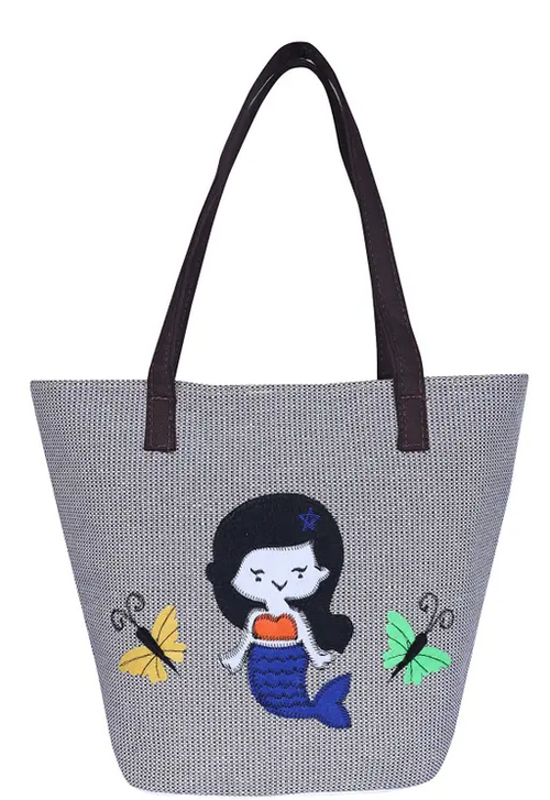 Voguish Versatile Women Jute Bags Black