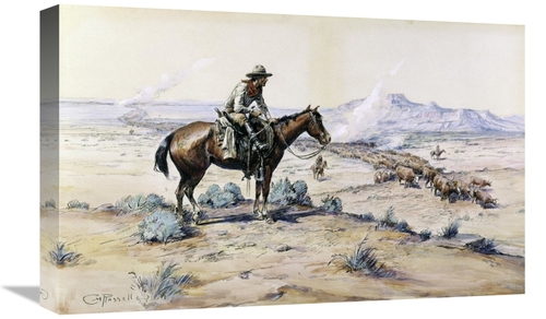 Global Gallery GCS-282794-22-142 22 in. The Trail Boss Art Print - Cha
