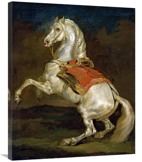 Global Gallery GCS-277679-36-142 36 in. Rearing Horse - Cheval Cabre A