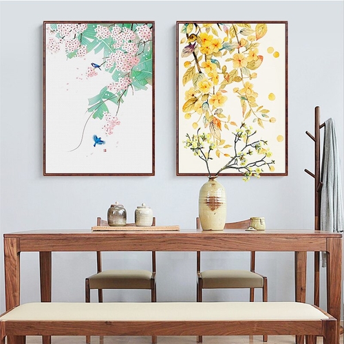 Modern Nordic Leaves Plant Canvas Painting